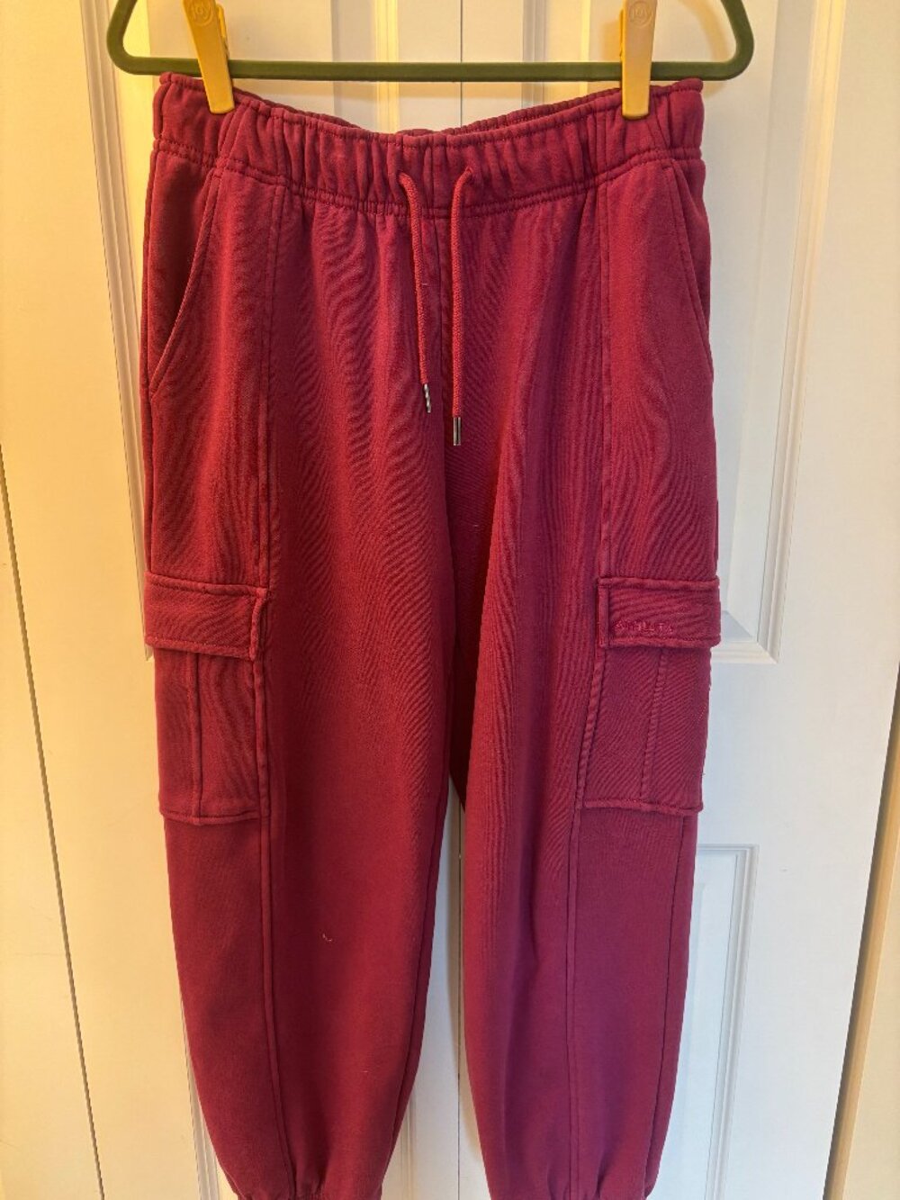 NWOT Athleta Heavyweight Terry Mid Rise Cargo Jogger Size M/Widberry